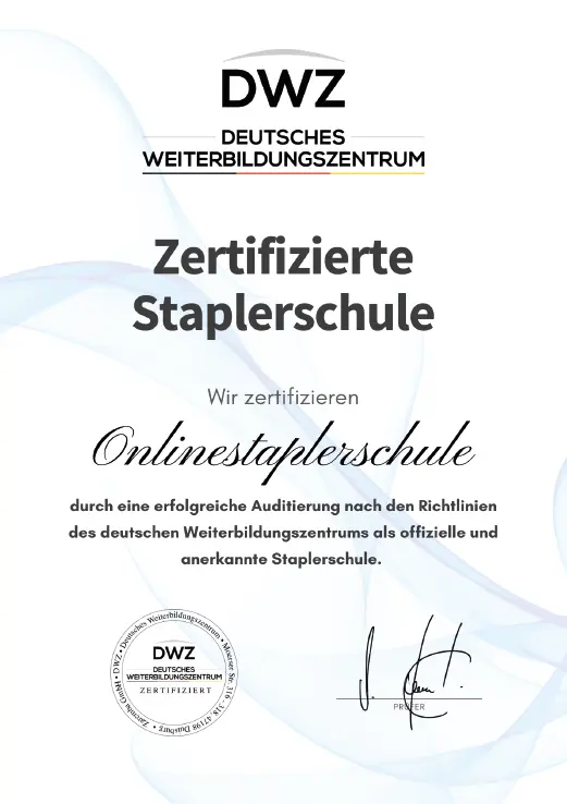 Zertifizierte Staplerschule